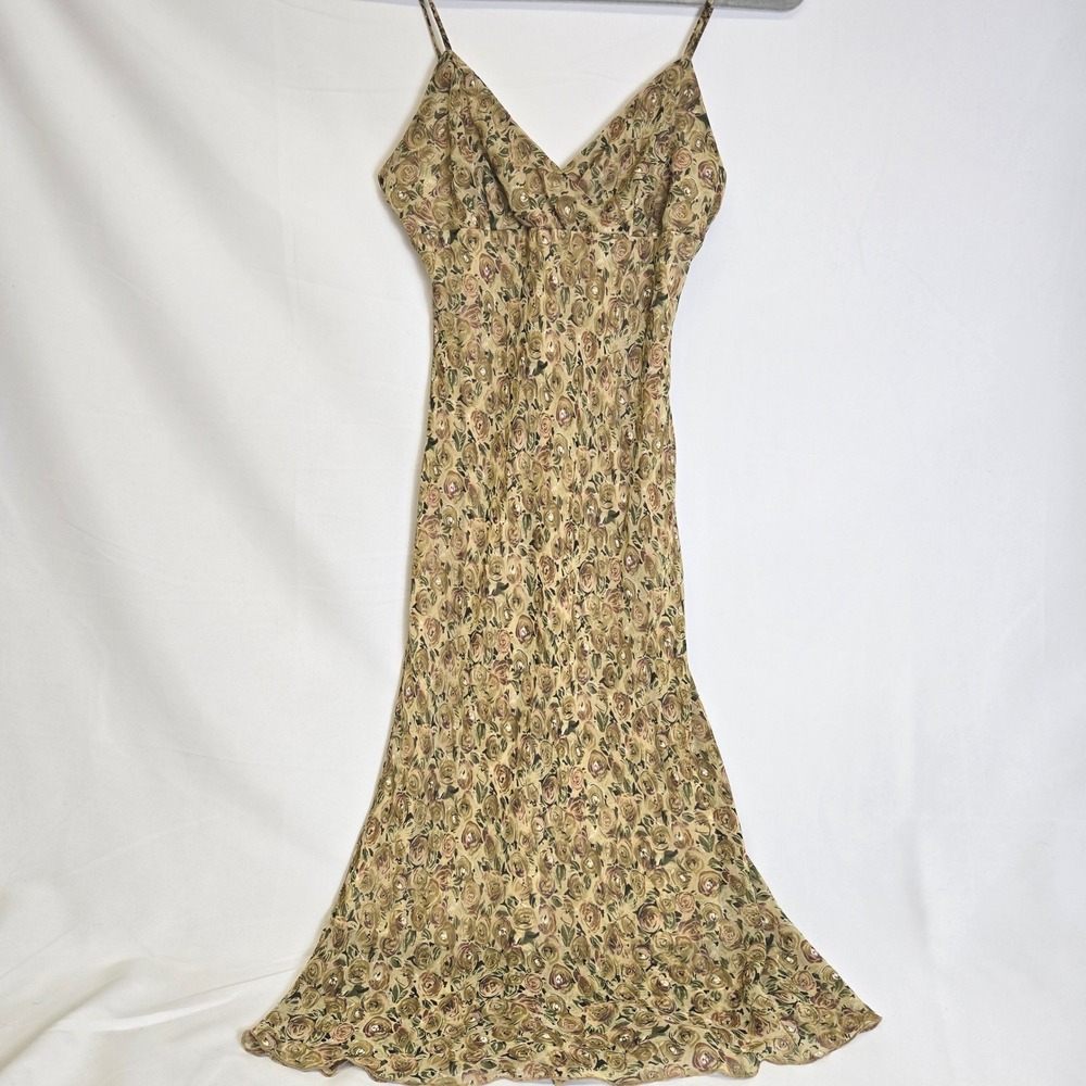 La Belle Floral Dress Sheer Mesh Overlay Romantic Cottage Boho‎ 90s y2k Junior 5